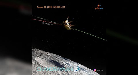 An image of the Chandrayan-3's Lander Module (LM), used for representative purposes only. (Photo | ISRO)