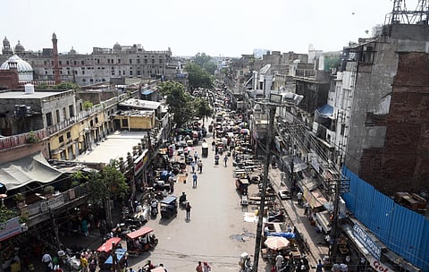 Shoppers visit Nai Sarak Market in Old Delhi. (Parveen Negi, EPS)