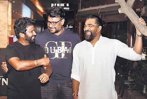 Prem, Darshan with producer Venkat Narayan Konanki.