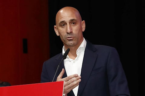 The president of the Spanish soccer federation Luis Rubiales has been suspended by FIFA, August 26, 2023. (Photo | AP)