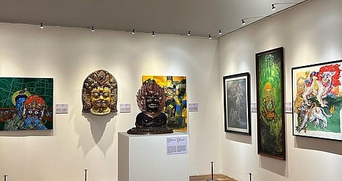 Glimpses from Nepal Art Council’s showcase “Nepal- Where the Gods Reside” at the Bihar Museum Biennale 2023. (Photo | Instagram)