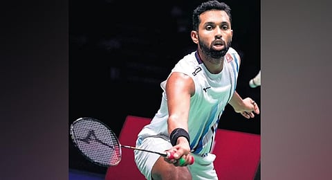 India’s HS Prannoy won the bronze medal. (Photo | AFP)