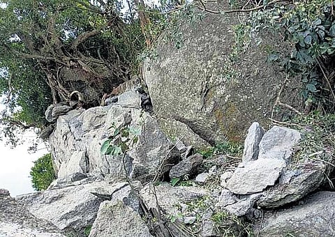 The stone blasting site where the mishap took place in Gajapati district | Express