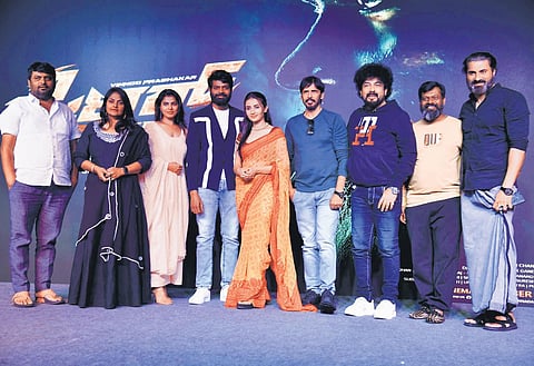 The cast of the film Fighter.