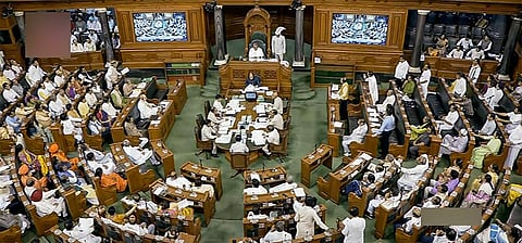Lok Sabha, August 3,2023. (Photo | ANI)