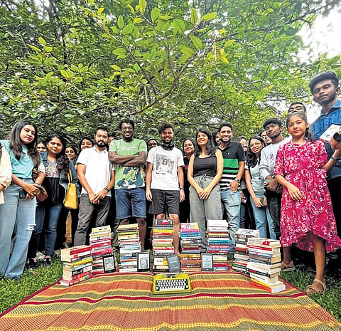 Book lovers during a session at Cubbon Park, Bengaluru