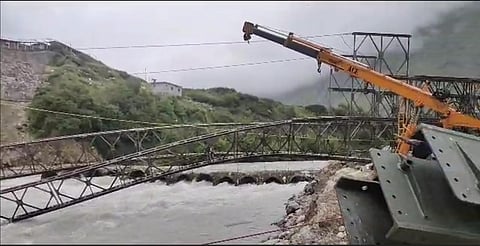 The bridge construction work was being carried out under the master plan by the PIU Public Works Department near Brahma Kapal when the accident took place.