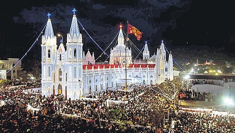 Thousands of devotees thronged Velankanni to participate in the annual festival of St Mary’s Nativity.