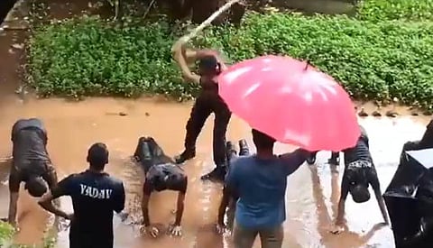 A screengrab from the viral video (Photo | Twitter @BhavanaGhanekar)