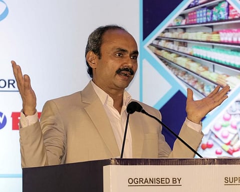 Industries secretray Hemant Sharma addressing the conclave I Shamim Qureshy