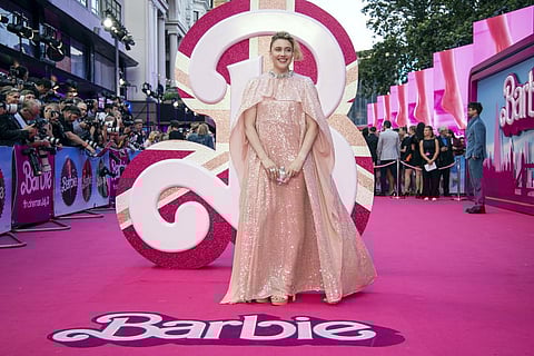 Greta Gerwig arrives at the premiere of 'Barbie' on Wednesday, July 12, 2023, in London. (Photo | AP)