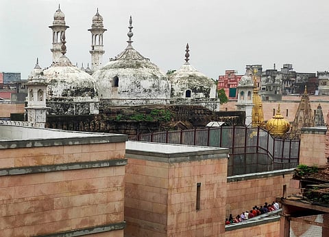 Gyanvapi Mosque, in Varanasi, Monday, Aug. 7, 2023. (Photo | PTI)