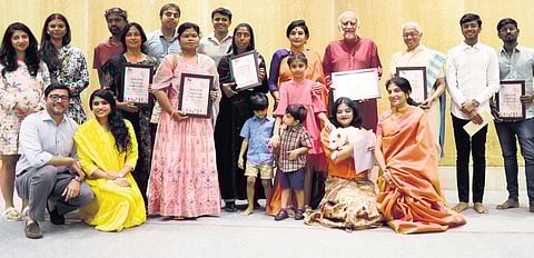 The animal welfare activists in the third edition of the Kindness Awards conducted at Savera Hotel on Saturday. (Photo | Ashwin Prasath)