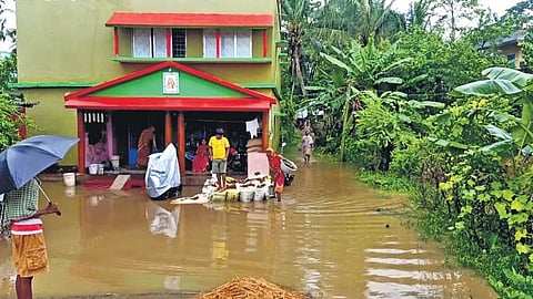 An inundated village in Kendrapara district I express