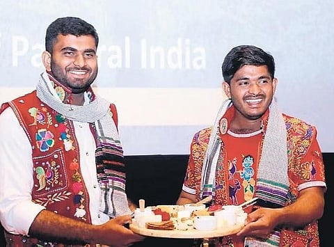 Founders Arpan Kalotra (left) and Bhimsinhbhai Ghanghal