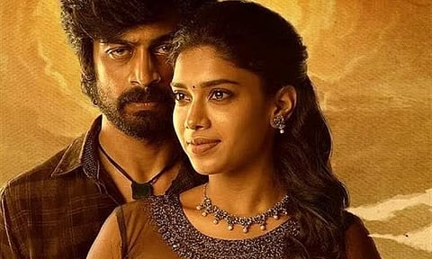 Arjun Das and Dushara Vijayan in 'Aneethi'.