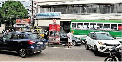 One of the problematic U-turns on Banerji Road in Kochi. (File photo)
