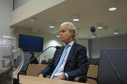 Firebrand anti-Islam lawmaker Geert Wilders listened as the court delivered its verdict, Sept 11, 2023. (Photo | AP)