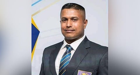 Nuwan Seneviratne, the left-arm throwdown specialist of the Indian team.