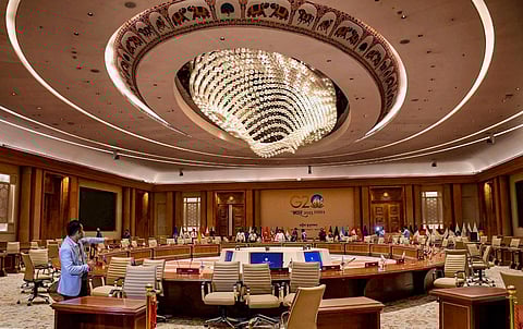the venue of the G20 Summit, in New Delhi, Monday, Sept. 11, 2023 (Photo | PTI)