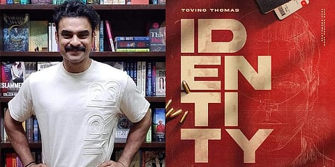 Collage of Tovino Thomas and the poster of the movie 'Identity'
