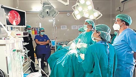 Doctors performing surgery. Image used for representational purpose.