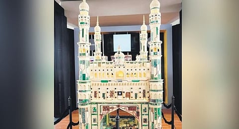  The model has been crafted with over 2,000 discarded electronic pieces 