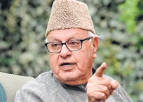National Conference president Farooq Abdullah.