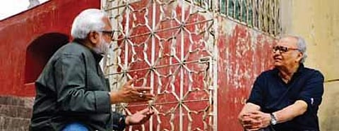 Painter Manu Parekh and actor Soumitra Chatterjee