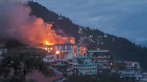 The fire was brought under control after nearly five hours of struggle. (Photo | Express)