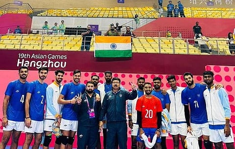 The Indian men's volleyball team. (Photo | Team India Twitter)