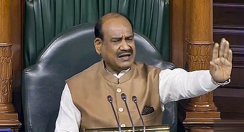 Lok Sabha Speaker Om Birla conducts proceedings of the House during a special session of Parliament, in New Delhi, Monday, Sept. 18, 2023. (Photo | PTI)