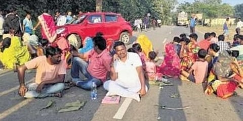 Representational image of protesters staging road blockade. (Photo| Express)