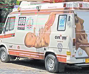 A neonatal ambulance stationed at the Children’s Hospital. (EPS)