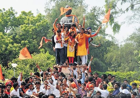 FILE: ABVP in Delhi university | Express