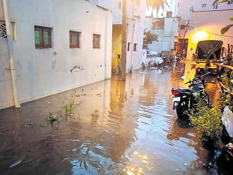 A locality in South Bengaluru flooded by sewage during recent rain | Express
