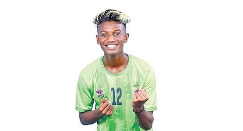 18-yearold footballer Bichu Nath. (Photo | Express)