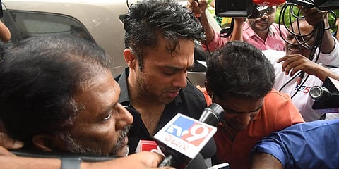 Tollywood Actor Navdeep attended for a Enquiry in a Drugs case at Hyderabad Narcotic Enforcement Wing jn Hyderabad on Saturday