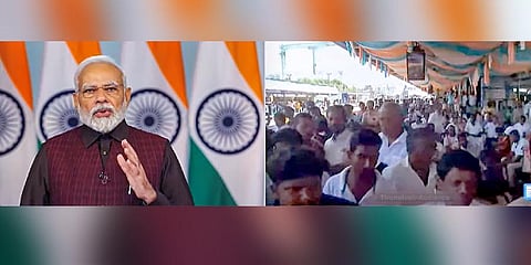 Prime Minister Narendra Modi virtually flags off nine Vande Bharat Express trains via video conferencing, in New Delhi | PTI