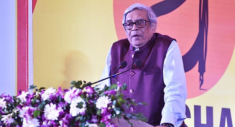 Bibek Debroy, Author and Economist speaks at OLF.(Photo |Debadatta Mallick EPS)