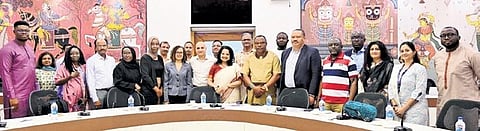 Nigerian delegation with development commissioner Anu Garg and other officials
