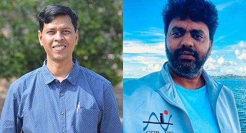 Pawan Dewangan-Senior Principal scientist, NIO, Sriram Gulapalli - Senior scientist, NIO. (Photo | Special arrangement)