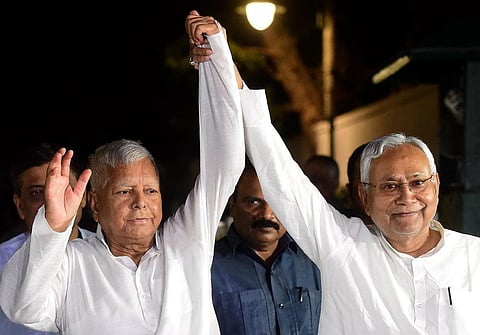 RJD chief Lalu Prasad and Bihar Chief Minister Nitish Kumar. (File Photo | PTI)