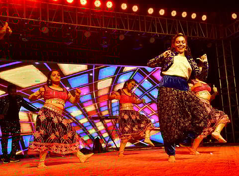 The bridge does double duty, serving as a conduit for vehicular traffic on regular days and transforming into a platform for cultural extravaganza on weekends. (Photo | Express)