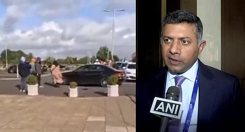Indian High Commissioner to the UK Vikram Doraiswami, was reportedly stopped from entering a Gurudwara in Glasgow. (Photos | X, ANI)