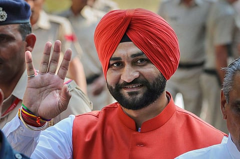 Haryana minister and former hockey captain Sandeep Singh (PTI)
