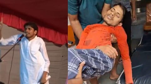 Farooque Alam, PhD student and senior activist of the NSUI, was allegedly assaulted by ABVP members in JNU, Delhi.