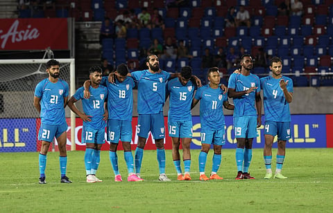 The Indian football team. (Photo | Indian football Twitter)