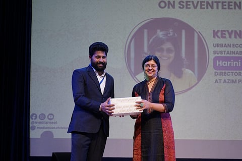 Harini Nagendra of Azim Premji University at Media Meet organized by Christ (Deemed-to-be) University