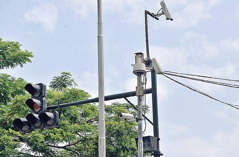 FILE: Surveillance cameras to check accidents and crimes installed by Keltron near the Museum, Thiruvananthapuram | Vincent Pulickal